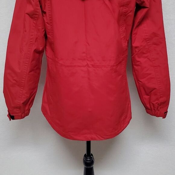 VINTAGE Retro Eddie Bauer Weather Edge Waterproof Red Hooded Fleece Lined Jacket - Picture 12 of 16